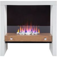 Blyss Poppy White LED Manual Control Electric Fire