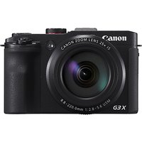 Canon PowerShot G3X Compact Digital Camera, HD 1080p, 20.2MP, 25x Optical Zoom, 50x ZoomPlus, Wi-Fi, NFC, 3 Tiltable Touch LCD Screen
