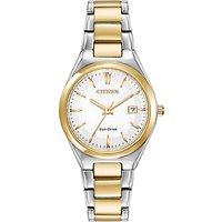 Citizen EW1974-54A Women's Two Tone Bracelet Strap Watch, Gold/Silver