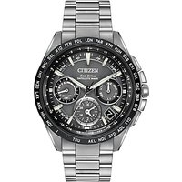 Citizen CC9015-71E Men's Satellite Wave Titanium Bracelet Strap Watch, Silver/Black
