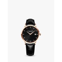 Raymond Weil 5488-PC5-20001 Men's Toccata Leather Strap Watch, Black