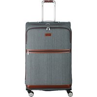Ted Baker Softside 4-Wheel 80cm Large Suitcase, Grey