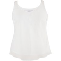 Chesca Jersey Lined Chiffon Camisole, Ivory
