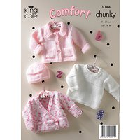 King Cole Baby Jumpers Knitting Pattern, 3044