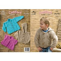 King Cole Children's Jacket Knitting Pattern, 3181