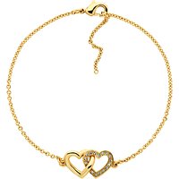 Melissa Odabash Swarovski Crystal Double Heart Bracelet