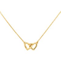 Melissa Odabash Gold Plated Double Heart Necklace, Gold