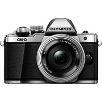 Olympus OM-D E-M10 Mark II Compact System Camera With 14-42mm EZ Lens, HD 1080p, 16.1MP, Wi-Fi, OLED EVF, 3” LCD Touch Screen, Silver