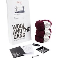 Wool And The Gang Moby Scarf Knit Kit, Margaux Red