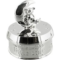 John Lewis Moon And Teddy Musical Box, Silver Plated