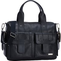 Storksak Sofia Leather Baby Changing Bag, Black