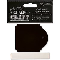 Docrafts Chalkboard Tag Set, Black, 12pcs