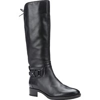 Geox Felicity A Block Heeled Knee High Boots, Black Leather