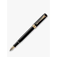 Parker Duofold Gold Trimmed Fountain Pen, Black/Gold