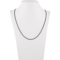 Be-Jewelled Singapore Oxidised Sterling Silver Diamond Cut Rope Chain Necklace, Silver