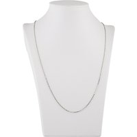 Be-Jewelled Thin Rolo Style Sterling Silver Chain Necklace, Silver