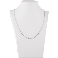 Be-Jewelled Rolo Style Sterling Silver Diamond Cut Chain Necklace, Silver