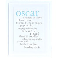 Megan Claire - Personlised Baby Boy Definition Framed Print, 35.5 X 27.5cm