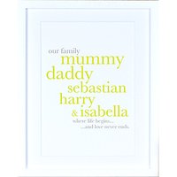 Megan Claire - Personalised Where Life Begins Definition Framed Print, 35.5 X 27.5cm