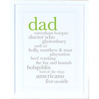Megan Claire Personalised Dad Definition Framed Print, 35.5 X 27.5cm