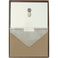 Portico Foiled Pineapple Notecards, Box Of 10