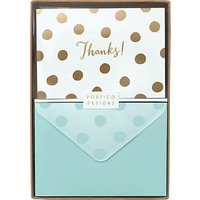 Portico Foiled Thank You Notecards, Box Of 10