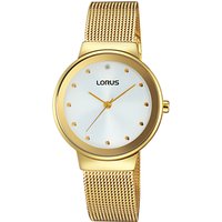 Lorus RG296JX9 Women's Mesh Bracelet Strap Watch, Gold/White