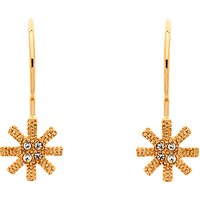 Cachet Swarovski Crystals Snowflake Earrings, Rose Gold