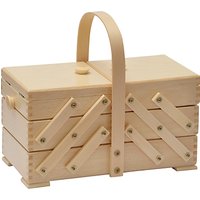 Aumuller Korbwaren Medium Cantilever Wooden Sewing Box