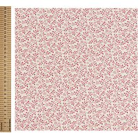 John Louden Ditsy Vine Print Fabric, White/Pink