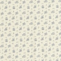 John Louden Cotton Floral Print Fabric, Cream