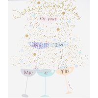 Woodmansterne Champagne Glasses Wedding Card