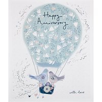 Woodmansterne Two Birds In A Hot Air Balloon Anniversary Card