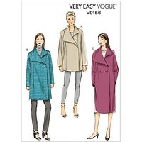 Vogue Women's Coat Sewing Pattern, 9156