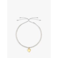 Estella Bartlett Louise Heart Charm Friendship Bracelet, Silver/Gold
