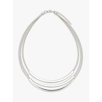 John Lewis Layered Scoop Necklace, Silver