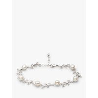Lido Pearls Leaf Pearl Bracelet, Silver/White