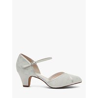 Rainbow Club Shirley Extra Wide Fit Court Shoes, Ivory Satin