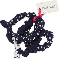 Rockahula Polka Dot Scrunchies, Pack Of 3, Navy