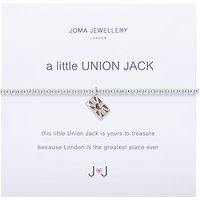 Joma A Little Union Jack Enamel Charm Bracelet, Silver