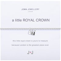 Joma A Little Royal Crown Charm Bracelet, Silver