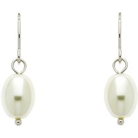 Finesse Freshwater Pearl French Wire Drop Earrings, White