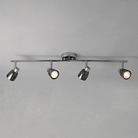 John Lewis Fenix 4 LED Spotlight Ceiling Bar, Black Pearl Nickel