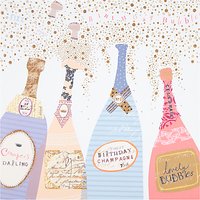 Woodmansterne Champagne Bottles Birthday Card