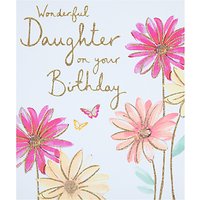 Woodmansterne Butterflies And Flowers Daughter Birthday Card