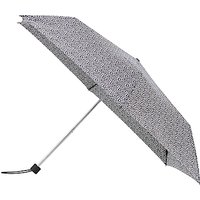 John Lewis Superslim Mini Spot Umbrella, Black/White