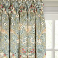 Morris & Co Strawberry Thief Lined Pencil Pleat Curtains