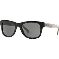 Burberry BE4211 Check Square Sunglasses, Black