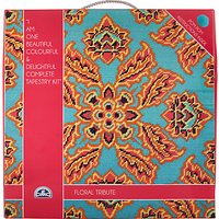 DMC Creative Floral Tribute Tapestry Kit, Orange/Blue