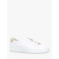 MICHAEL Michael Kors Irving Flat Trainers, White/Gold Leather